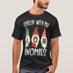 Camiseta Chillin com meus Papais noeis Gnomos Paja de Natal