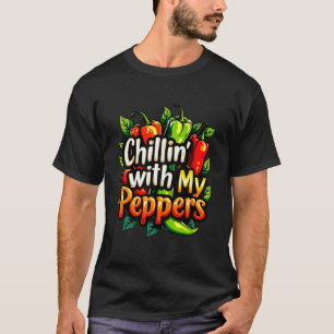 Camiseta Chillin' com meus pimentões - Gráfico infantil col