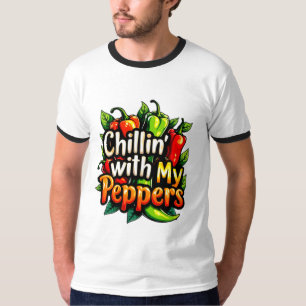 Camiseta Chillin' com meus pimentões - Gráfico infantil col