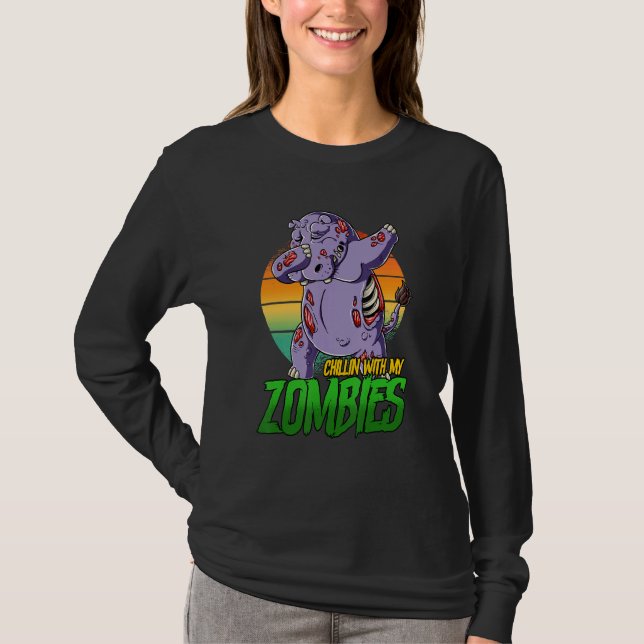Camiseta Chillin Com Meus Zombies (Frente)