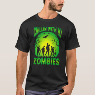 Camiseta Chillin Com Meus Zombies Horror Nights Meninas K