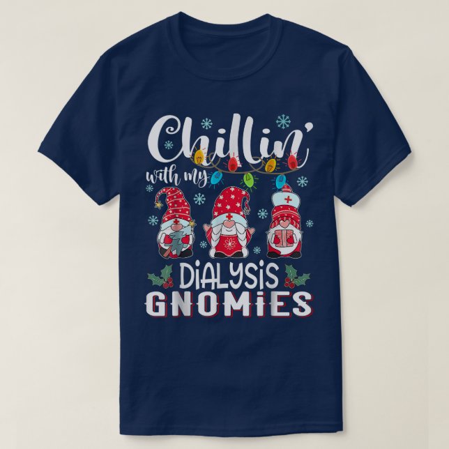 Camiseta Chillin Com Minha Enfermeira Leve Do Xmas Em Diáli (Frente do Design)