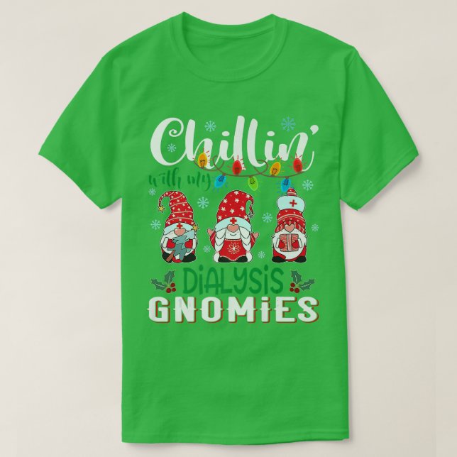 Camiseta Chillin Com Minha Enfermeira Leve Do Xmas Em Diáli (Frente do Design)