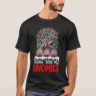 Camiseta Chillin Com Minha Família Gnomie De Festas De Nata