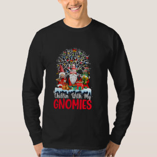 Camiseta Chillin Com Minha Família Gnomie De Festas De Nata