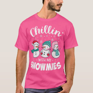 Camiseta Chillin Com Minha Neve Mulheres De Natal Te