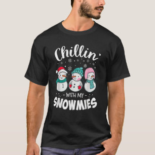 Camiseta Chillin Com Minha Neve Mulheres De Natal Te