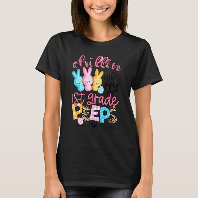Camiseta Chillin Com Minha Professora De 1rua Da Classe Bun (Frente)