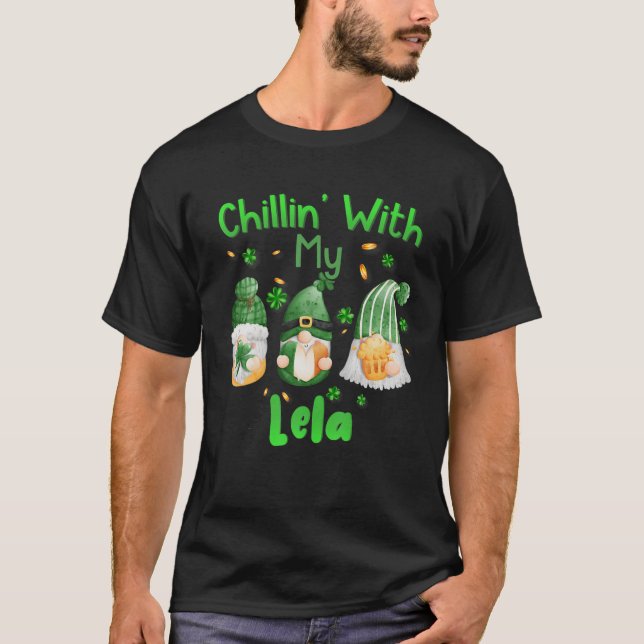 Camiseta Chillin Com Minha Xadrez Lela Verde, Rua Patrick (Frente)