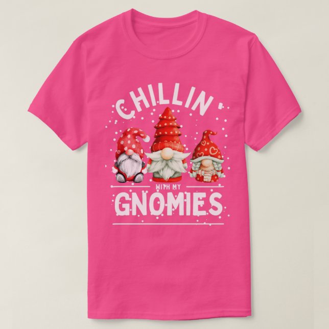 Camiseta Chillin com o meu Natal Gnomos (Frente do Design)