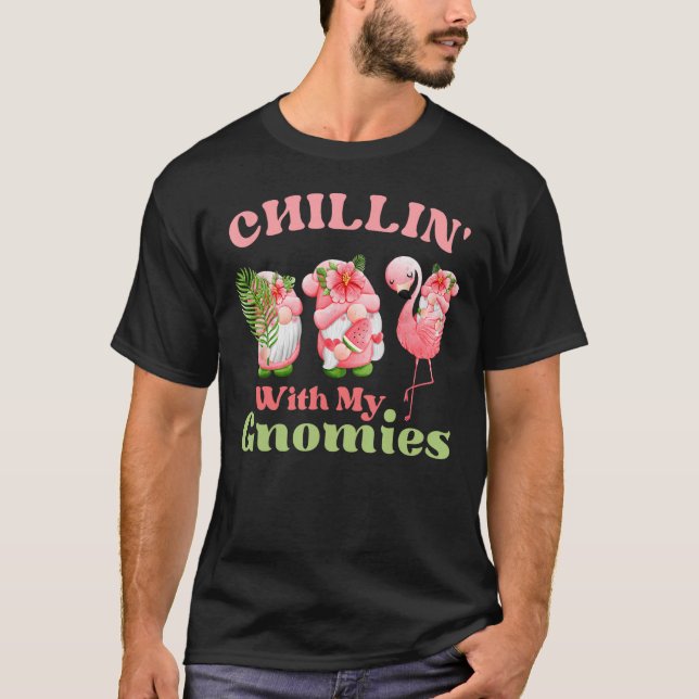 Camiseta Chillin com os meus genomas Gnomos Tropicais com u (Frente)