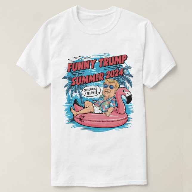 Camiseta Chillin Como Um Felon Funny Trump Verão 2024 (Frente do Design)
