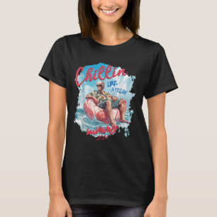 Camiseta Chillin Como Um Felon Funny Trump Verão 2024 _2