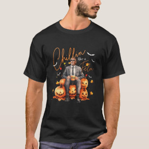 Camiseta Chillin Como Um Felon Pumpkin Trump Outono Cai Do