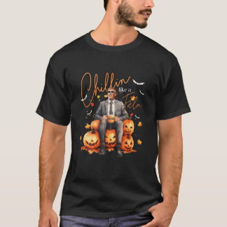 Camiseta Chillin Como Um Felon Pumpkin Trump Outono Cai Do 