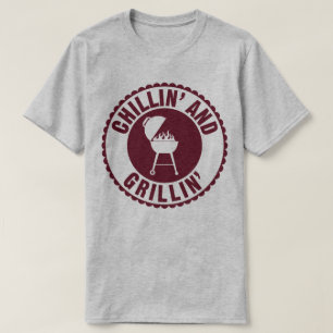 Camiseta Chillin' E Grillin'CHURRASCO Chef Cook Humor T Shi