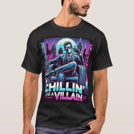 Camiseta Chillin' Like a Villain Retro 80s T-Shirt - Neon
