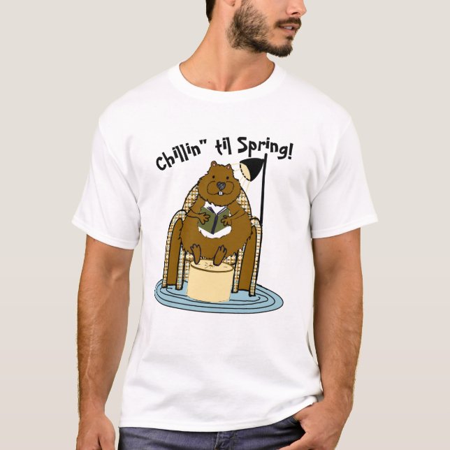 Camiseta Chillin til Spring Groundhog (Frente)