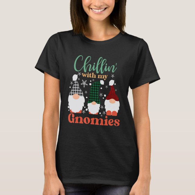 Camiseta Chillin With My Gnomies Christmas Red Gnomes (Frente)