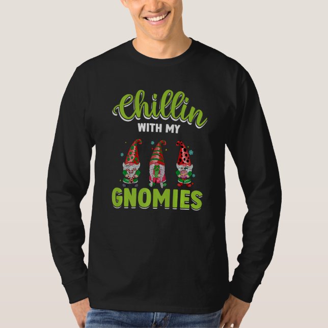 Camiseta Chillin With My Gnomies St Patrick Day Gnomes Gard (Frente)