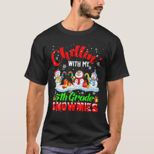 Camiseta Chilling' Com Meu 5 Grau Snowmies Xmas Snowman T