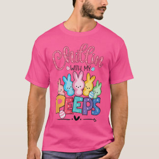 Camiseta Chilling' com Meus Bunnies Tee Funny Bunny Páscoa 