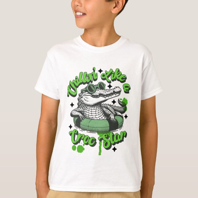 Camiseta Chilling 'Like a Croc Star Kids Legal Croc (Frente)