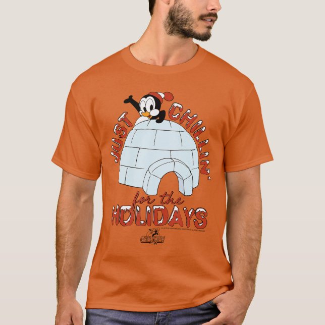 Camiseta Chilly Willy Unissex Azul Manga Curta Tamanho Pequ (Frente)