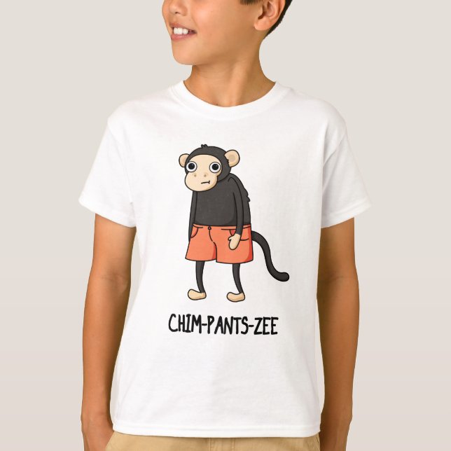 Camiseta Chim-Pants-Zee Funny Chimpanzee Monkey Pun (Frente)