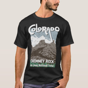 Camiseta Chimney Rock Colorado San Juan Rocky Mounties Ski