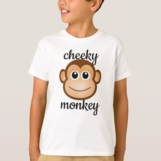 Camiseta Chimp Chimp Cute Brit de Macaco Cheeky (Frente)