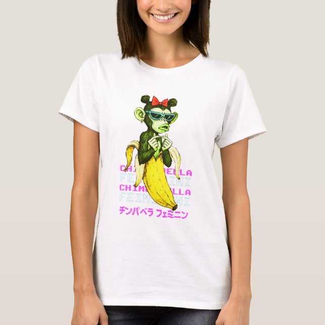 Camiseta Chimpabella Feminimini (K-POP Heart) (Frente)