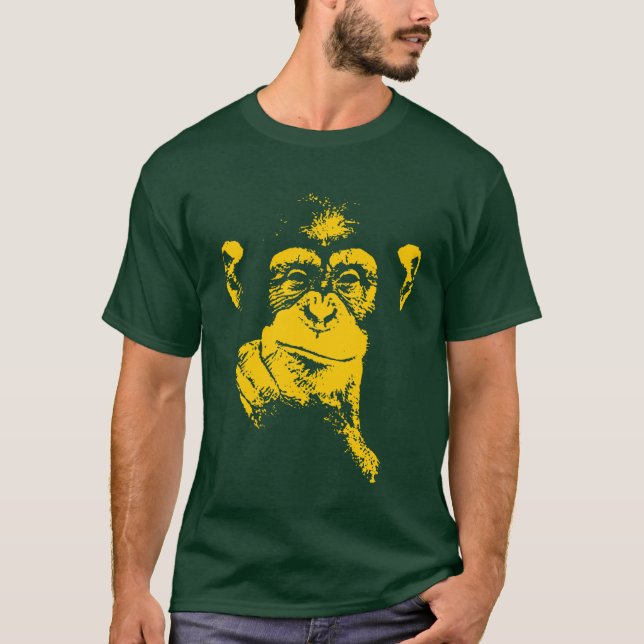 Camiseta chimpanzé de pensamento (Frente)