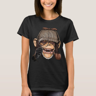 Camiseta Chimpanzé Detetive Excelente Ape Chimp Primate Ani