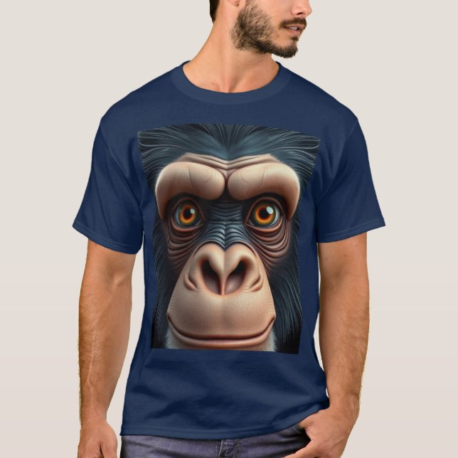 Camiseta Chimpanzé Engraçado e Louco (Frente)