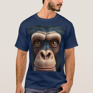 Camiseta Chimpanzé Engraçado Louco Fofo 