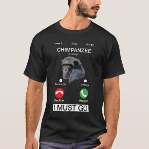 Camiseta Chimpanzé Está Chamando Macaco Chimpanzé Primata A