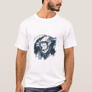 Camiseta Chimpanzé Macaco Pensativo