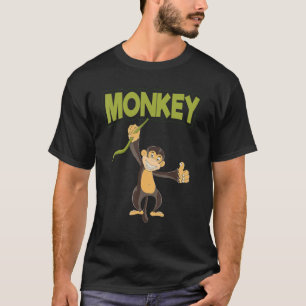 Camiseta Chimpanzé Selvagem Selva Zoo Animal Macaco