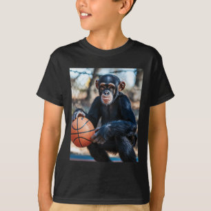 Camiseta Chimpanzé Sketll Mackey Funny Graphic 1