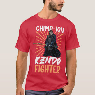 Camiseta Chimpanzee fazendo Kendo