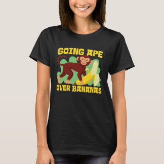Camiseta Chimpanzee Going Ape Over Bananas
