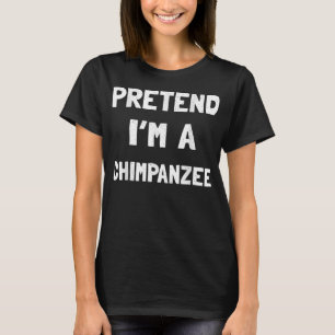 Camiseta Chimpanzee Halloween Figurume Engraçado Homens Pre