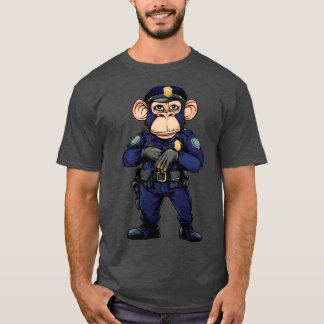 Camiseta Chimpanzee police monkey - chimpanzee T-Shirt
