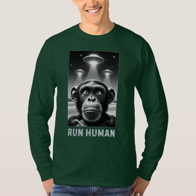 Camiseta Chimpanzee Selfie OFO Divertido Quirky Gift (Frente)