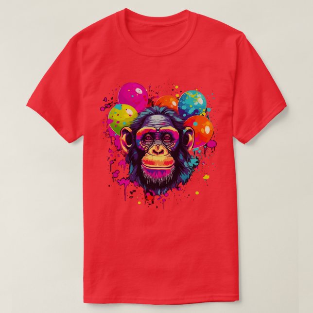 Camiseta Chimpanzee Valentine Day (Frente do Design)