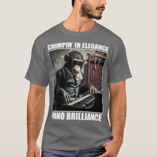 Camiseta Chimpin em Elegance Piano Brilliance Funny Chimpan