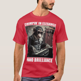 Camiseta Chimpin em Elegance Piano Brilliance Funny Chimpan