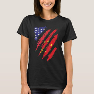 Camiseta China American Grown Flag USA Patriot Heritage Mon