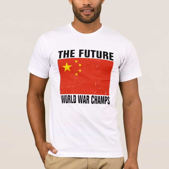 Camiseta China - campeões futuros da guerra mundial (Frente)
